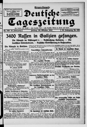 Deutsche Tageszeitung vom 23.10.1914