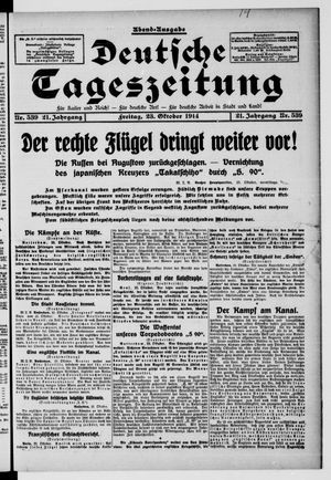 Deutsche Tageszeitung vom 23.10.1914