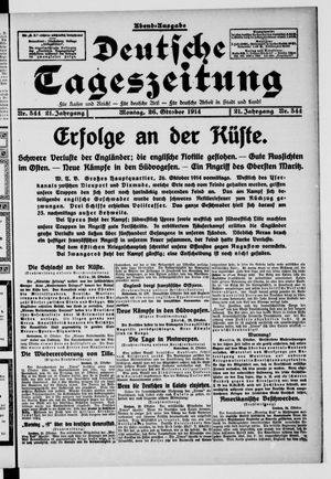 Deutsche Tageszeitung vom 26.10.1914