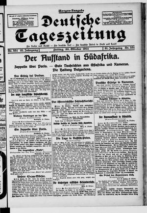 Deutsche Tageszeitung vom 30.10.1914