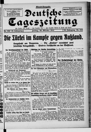 Deutsche Tageszeitung vom 30.10.1914