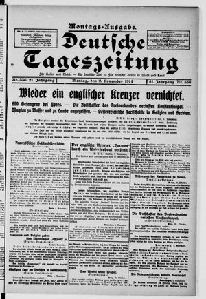 Deutsche Tageszeitung vom 02.11.1914