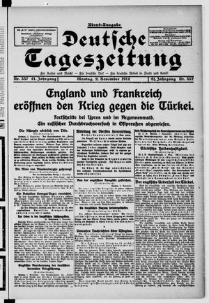 Deutsche Tageszeitung vom 02.11.1914