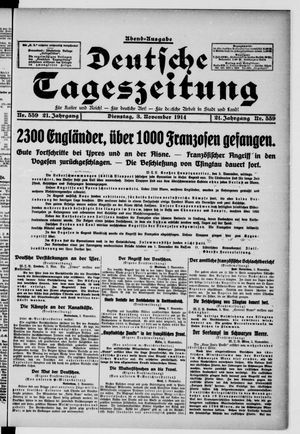 Deutsche Tageszeitung vom 03.11.1914