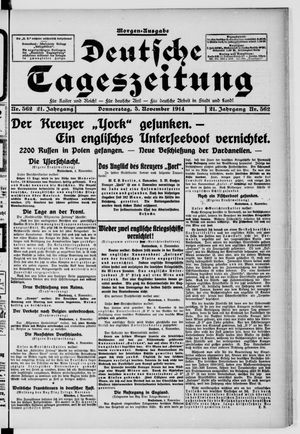 Deutsche Tageszeitung vom 05.11.1914