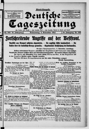 Deutsche Tageszeitung vom 05.11.1914