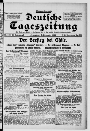 Deutsche Tageszeitung vom 07.11.1914