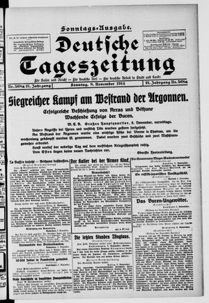 Deutsche Tageszeitung vom 08.11.1914