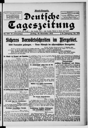 Deutsche Tageszeitung vom 13.11.1914