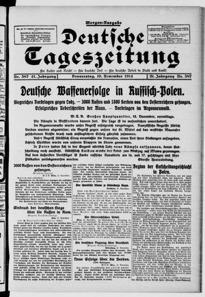 Deutsche Tageszeitung vom 19.11.1914