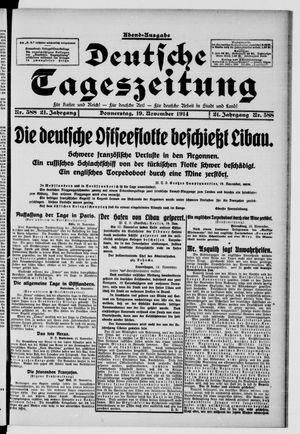 Deutsche Tageszeitung vom 19.11.1914