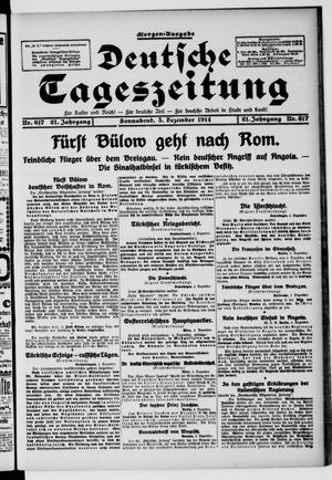 Deutsche Tageszeitung vom 05.12.1914