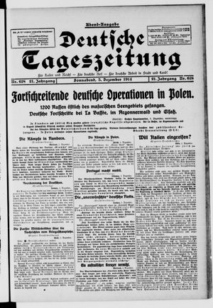 Deutsche Tageszeitung vom 05.12.1914