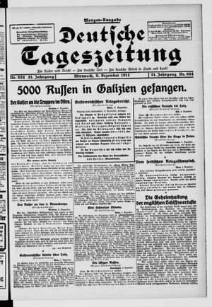 Deutsche Tageszeitung vom 09.12.1914