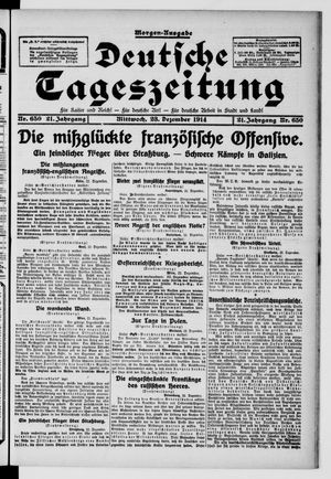 Deutsche Tageszeitung vom 23.12.1914