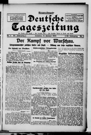 Deutsche Tageszeitung on Jan 3, 1915