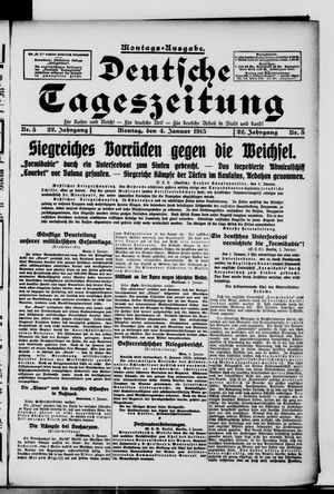 Deutsche Tageszeitung on Jan 4, 1915
