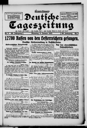 Deutsche Tageszeitung vom 05.01.1915