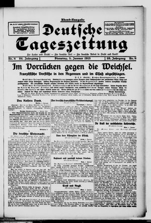 Deutsche Tageszeitung vom 05.01.1915