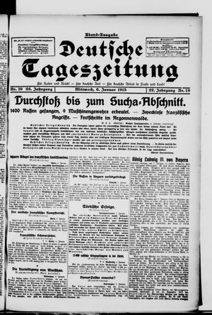 Deutsche Tageszeitung vom 06.01.1915