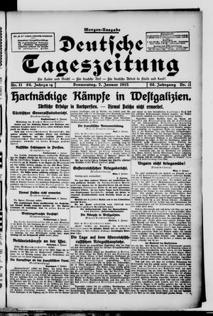 Deutsche Tageszeitung vom 07.01.1915