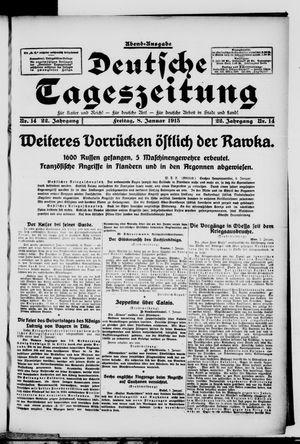 Deutsche Tageszeitung vom 08.01.1915