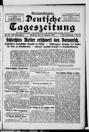 Deutsche Tageszeitung on Jan 11, 1915