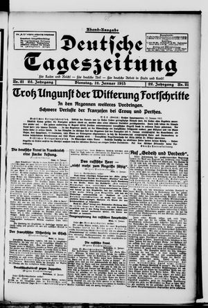 Deutsche Tageszeitung on Jan 12, 1915