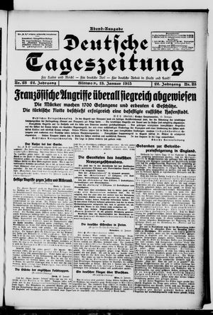Deutsche Tageszeitung vom 13.01.1915