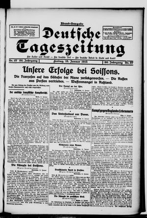 Deutsche Tageszeitung vom 15.01.1915