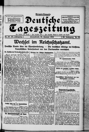 Deutsche Tageszeitung vom 16.01.1915