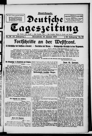 Deutsche Tageszeitung vom 16.01.1915