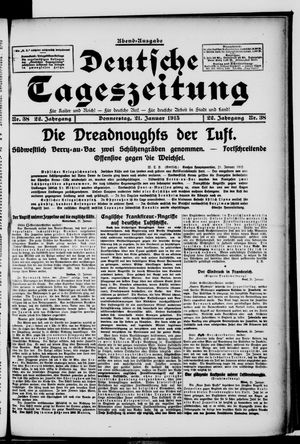 Deutsche Tageszeitung on Jan 21, 1915