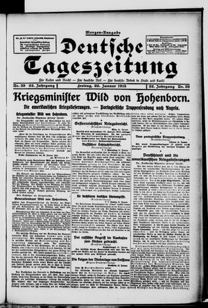 Deutsche Tageszeitung vom 22.01.1915