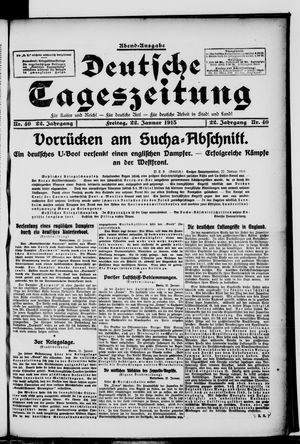 Deutsche Tageszeitung vom 22.01.1915