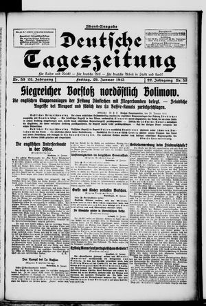 Deutsche Tageszeitung vom 29.01.1915