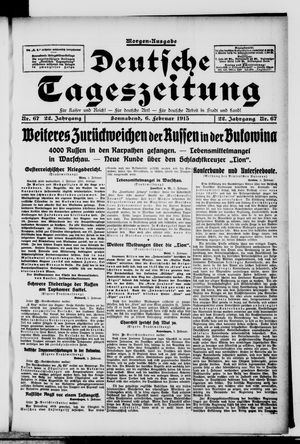 Deutsche Tageszeitung vom 06.02.1915