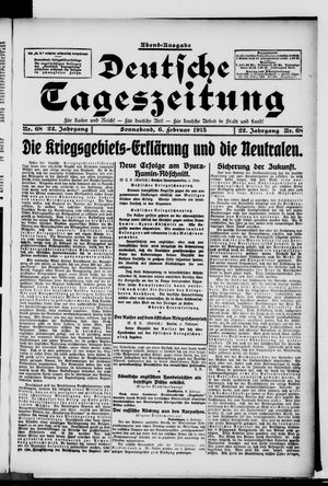 Deutsche Tageszeitung vom 06.02.1915