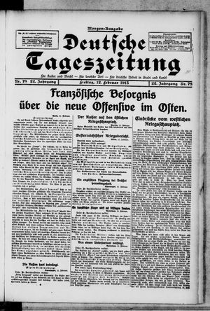 Deutsche Tageszeitung vom 12.02.1915