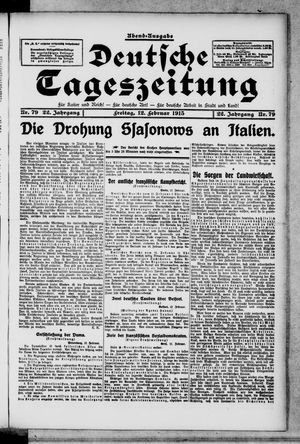 Deutsche Tageszeitung vom 12.02.1915