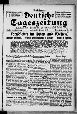 Deutsche Tageszeitung vom 19.02.1915