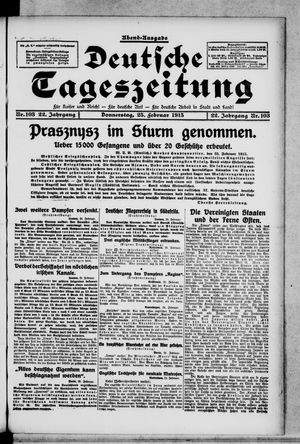 Deutsche Tageszeitung vom 25.02.1915