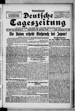 Deutsche Tageszeitung vom 27.02.1915