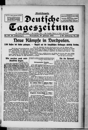 Deutsche Tageszeitung vom 27.02.1915