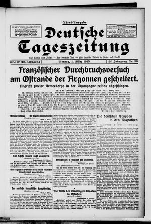 Deutsche Tageszeitung on Mar 1, 1915