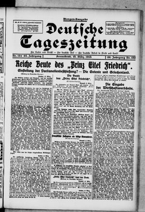 Deutsche Tageszeitung vom 13.03.1915