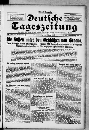 Deutsche Tageszeitung vom 13.03.1915