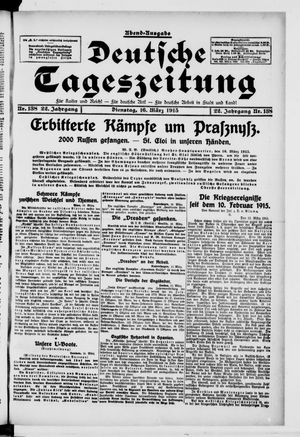 Deutsche Tageszeitung on Mar 16, 1915