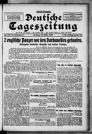 Deutsche Tageszeitung on Mar 19, 1915