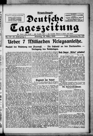 Deutsche Tageszeitung vom 21.03.1915
